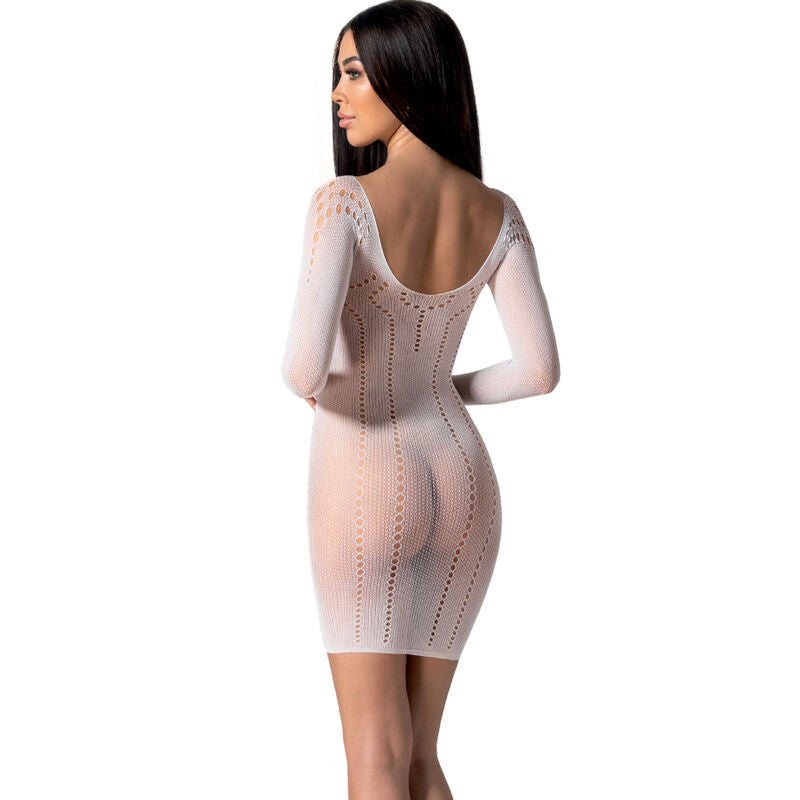 PASSION - BS101 HVID BODYSTOCKING ÉN STØRRELSE