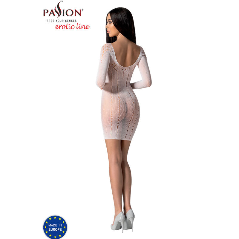 PASSION - BS101 HVID BODYSTOCKING ÉN STØRRELSE