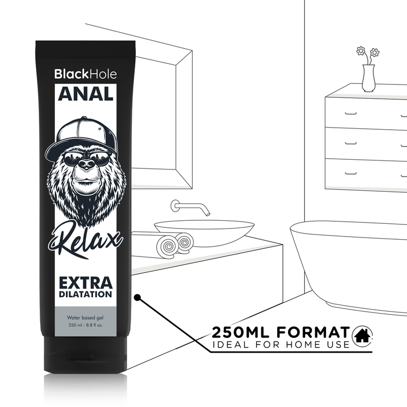 BLACK HOLE - VANDBASERET GEL TIL ANAL DILATION 250 ML
