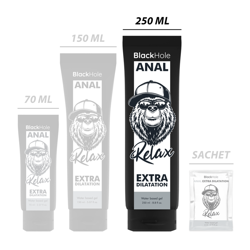 BLACK HOLE - VANDBASERET GEL TIL ANAL DILATION 250 ML
