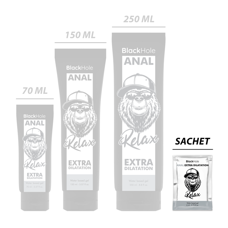 BLACK HOLE - VANDBASERET GEL EKSTRA DILATATION 6 ML ENKELT DOSIS