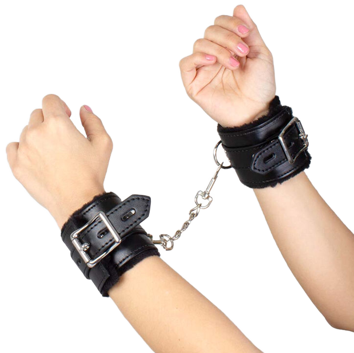 SECRETPLAY - SORT BONDAGE HÅNDJERN BDSM KOLLEKTION