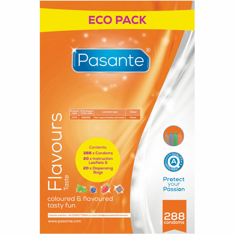 PASANTE - KONDOMER ECO PAKKE SMAGSPOSE 288 ENHEDER