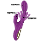 INTENS - APOLO GENOPLADELIG MULTIFUNKTIONSVIBRATOR 7 VIBRATIONER MED SVINGENDE BEVÆGELSE LILLA