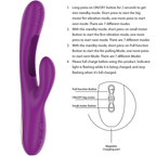 INTENS - APOLO GENOPLADELIG MULTIFUNKTIONSVIBRATOR 7 VIBRATIONER MED SVINGENDE BEVÆGELSE LILLA