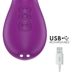 INTENS - APOLO GENOPLADELIG MULTIFUNKTIONSVIBRATOR 7 VIBRATIONER MED SVINGENDE BEVÆGELSE LILLA