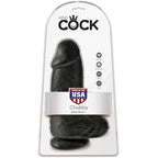 KONGE PIK - BUTTET REALISTISK PENIS 23 CM SORT
