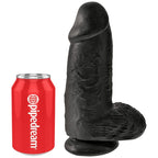 KONGE PIK - BUTTET REALISTISK PENIS 23 CM SORT