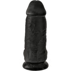 KONGE PIK - BUTTET REALISTISK PENIS 23 CM SORT