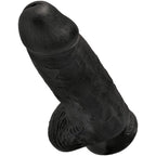 KONGE PIK - BUTTET REALISTISK PENIS 23 CM SORT