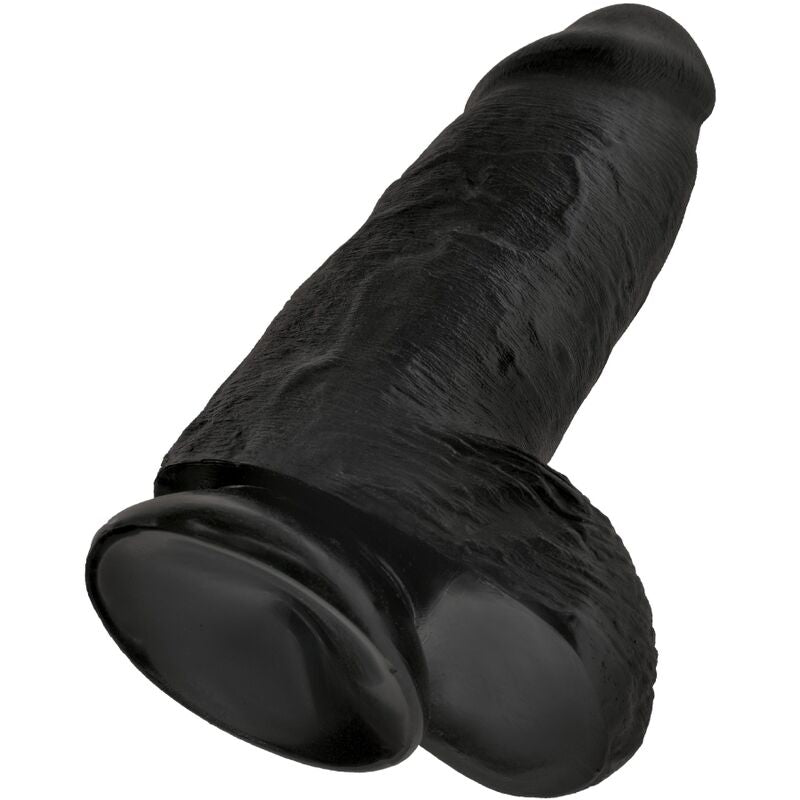 KONGE PIK - BUTTET REALISTISK PENIS 23 CM SORT
