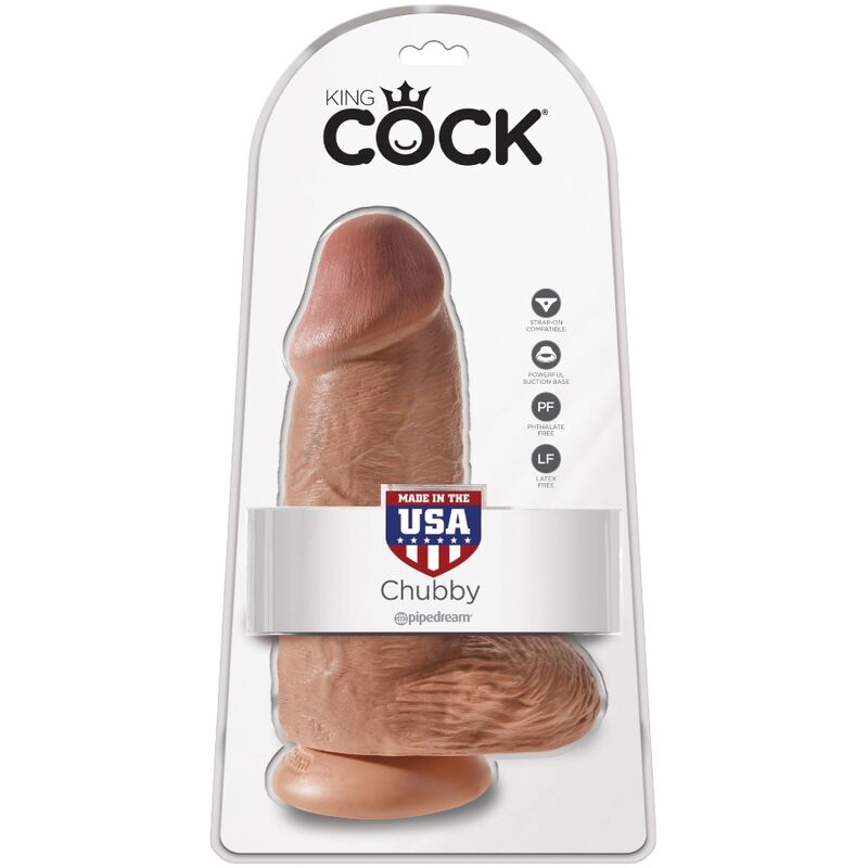 KONGE PIK - BUTTET REALISTISK PENIS 23 CM KARAMEL