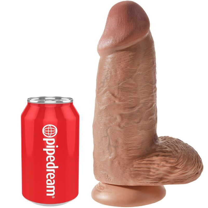 KONGE PIK - BUTTET REALISTISK PENIS 23 CM KARAMEL