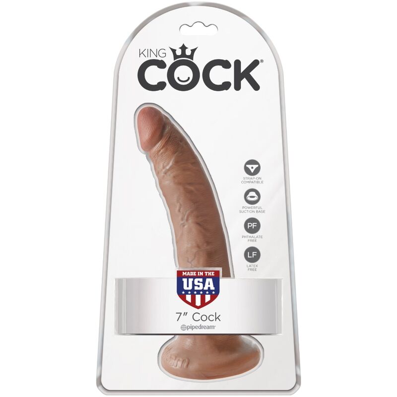 KONGE PIK - REALISTISK PENIS 17,5 CM KARAMEL