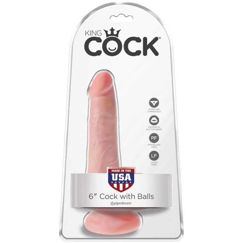 KONGE PIK - REALISTISK PENIS MED NØGLER 13,5 CM LYS