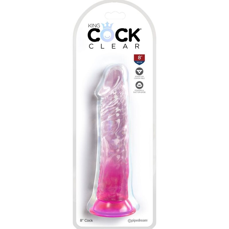 KONGE PIK - KLAR REALISTISK PENIS 19,7 CM LYSERØD