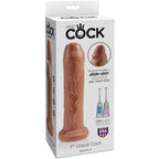 KONGE PIK - USKÅRET REALISTISK PENIS 17,8 CM KARAMEL