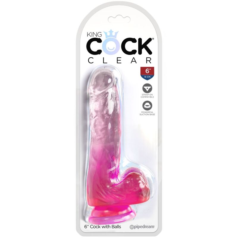 KONGE PIK - KLAR REALISTISK PENIS MED NØGLER 13,5 CM LYSERØD