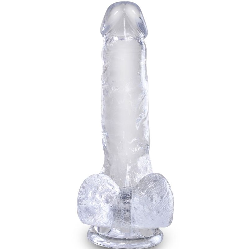 KONGE PIK - KLAR REALISTISK PENIS MED NØGLER 13,5 CM TRANSPARENT
