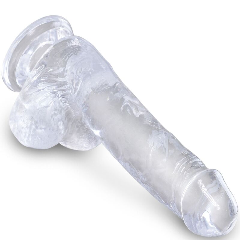 KONGE PIK - KLAR REALISTISK PENIS MED NØGLER 13,5 CM TRANSPARENT