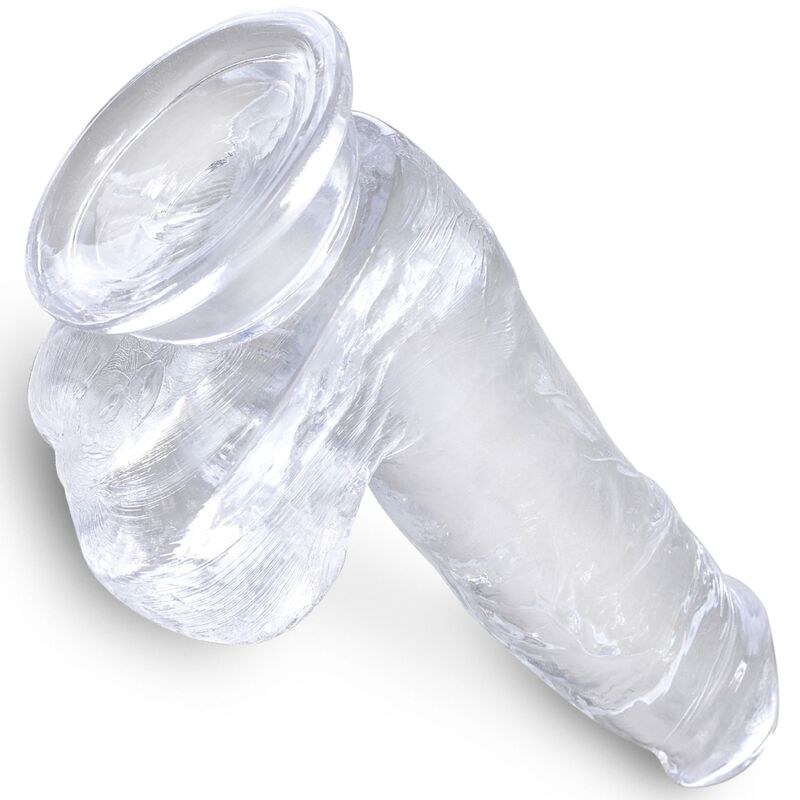 KONGE PIK - KLAR REALISTISK PENIS MED NØGLER 13,5 CM TRANSPARENT