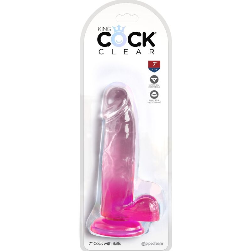 KONGE PIK - KLAR REALISTISK PENIS MED NØGLER 15,2 CM LYSERØD