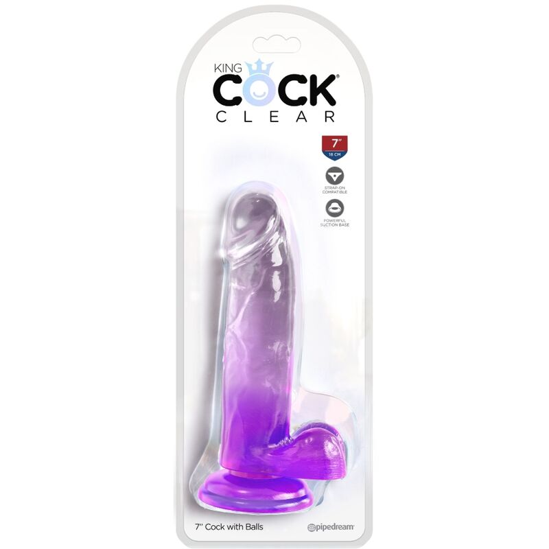 KONGE PIK - KLAR REALISTISK PENIS MED NØGLER 15,2 CM LILLA