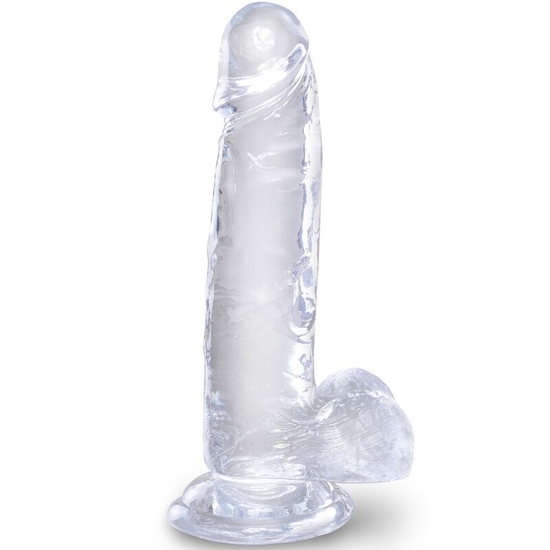 KONGE PIK - KLAR REALISTISK PENIS MED NØGLER 15,2 CM TRANSPARENT
