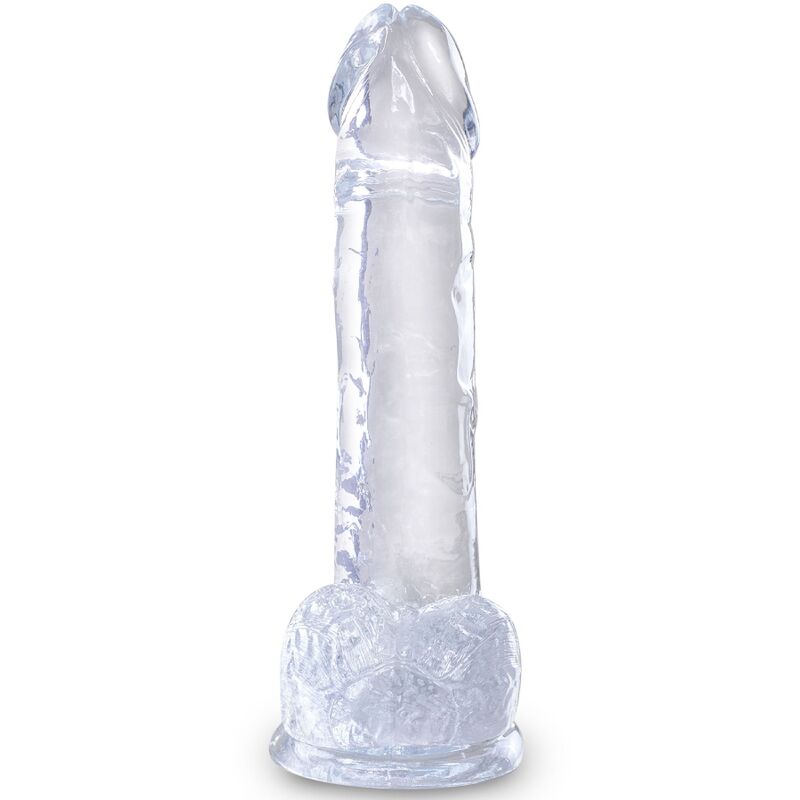 KONGE PIK - KLAR REALISTISK PENIS MED NØGLER 15,2 CM TRANSPARENT