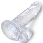 KONGE PIK - KLAR REALISTISK PENIS MED NØGLER 15,2 CM TRANSPARENT