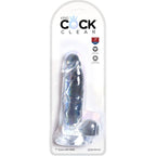 KONGE PIK - KLAR REALISTISK PENIS MED NØGLER 15,2 CM TRANSPARENT
