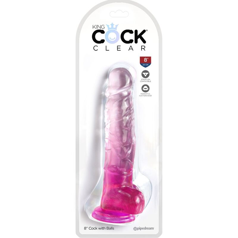 KONGE PIK - KLAR REALISTISK PENIS MED NØGLER 16,5 CM LYSERØD