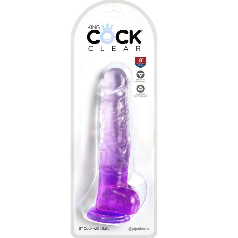 KONGE PIK - KLAR REALISTISK PENIS MED NØGLER 16,5 CM LILLA