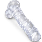 KONGE PIK - KLAR REALISTISK PENIS MED NØGLER 16,5 CM TRANSPARENT