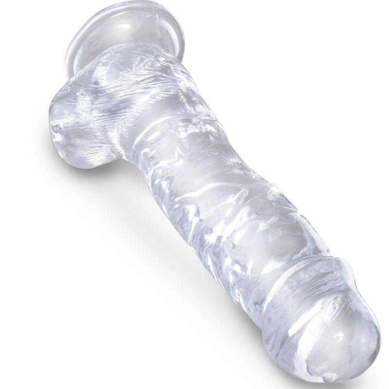 KONGE PIK - KLAR REALISTISK PENIS MED NØGLER 16,5 CM TRANSPARENT