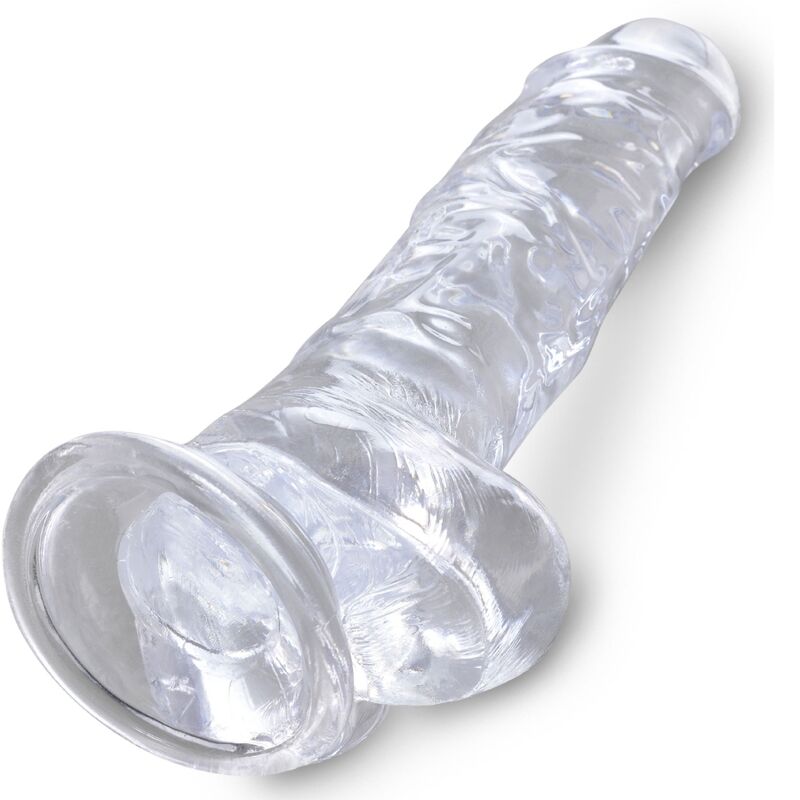 KONGE PIK - KLAR REALISTISK PENIS MED NØGLER 16,5 CM TRANSPARENT