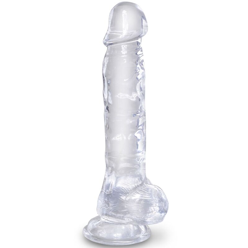 KONGE PIK - KLAR REALISTISK PENIS MED NØGLER 16,5 CM TRANSPARENT