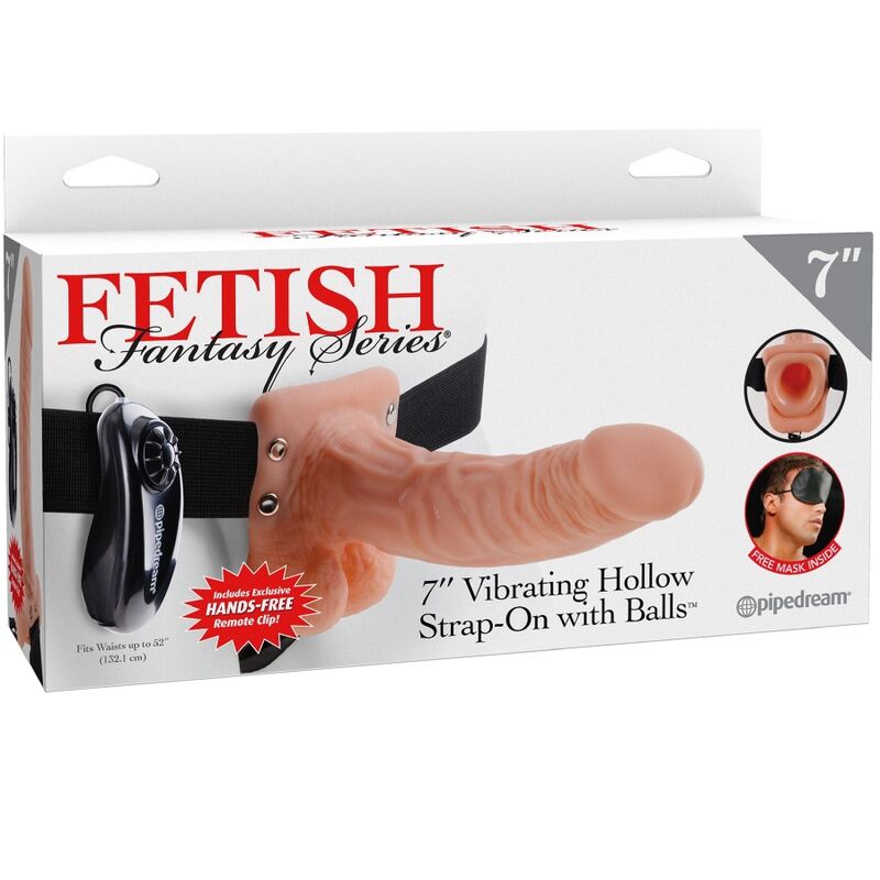 FETISH FANTASY SERIE - JUSTERBAR SELE MED FJERNBETJENING OG REALISTISK PENIS MED TESTIKLE 17,8 CM