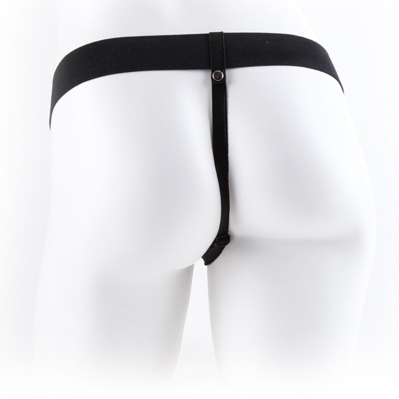 FETISH FANTASY SERIE - JUSTERBAR SELE MED FJERNBETJENING OG REALISTISK PENIS MED TESTIKLE 23 CM