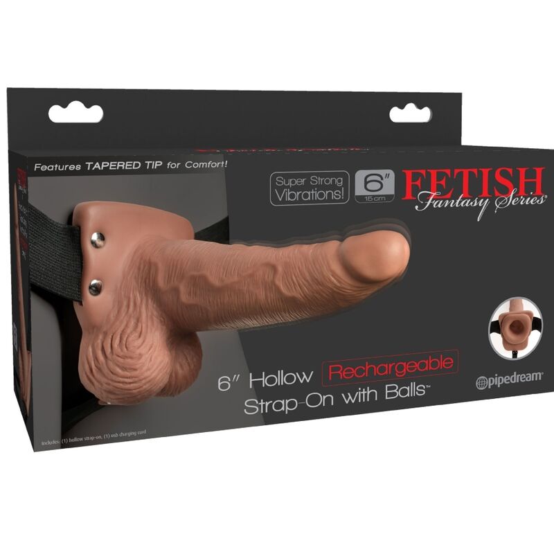 FETISH FANTASY SERIE - JUSTERBAR SELE REALISTISK PENIS MED GENOPLADELIGE TESTIKLERE OG VIBRATOR 15 CM