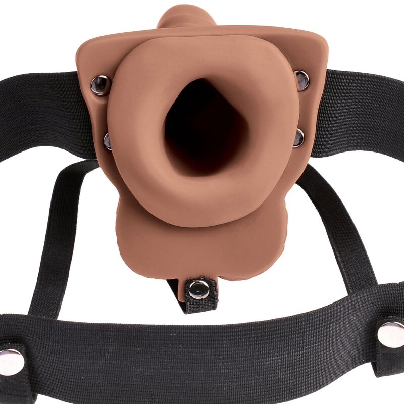 FETISH FANTASY SERIE - JUSTERBAR SELE REALISTISK PENIS MED GENOPLADELIGE TESTIKLERE OG VIBRATOR 15 CM