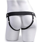 FETISH FANTASY SERIE - JUSTERBAR SELE MED FJERNBETJENING OG REALISTISK PENIS MED GENOPLADELIGE TESTIKLERE OG VIBRATOR 15 CM