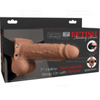 FETISH FANTASY SERIE - JUSTERBAR SELE REALISTISK PENIS MED GENOPLADELIGE NODLER OG VIBRATOR 17,8 CM