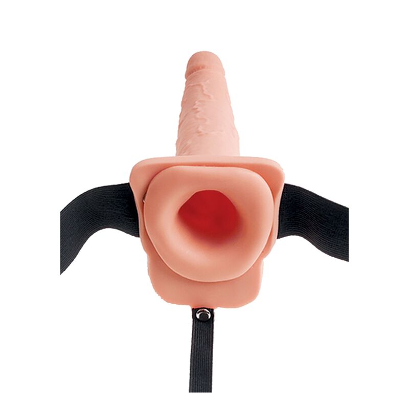FETISH FANTASY SERIE - JUSTERBAR SELE REALISTISK PENIS MED NØDDER, DER SPRØJTER 19 CM