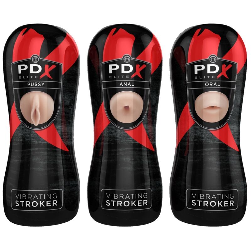 PDX ELITE - STROKER SÆT 12 ENHEDER: 6X VAGINA, 3X ANO, 3X MUND