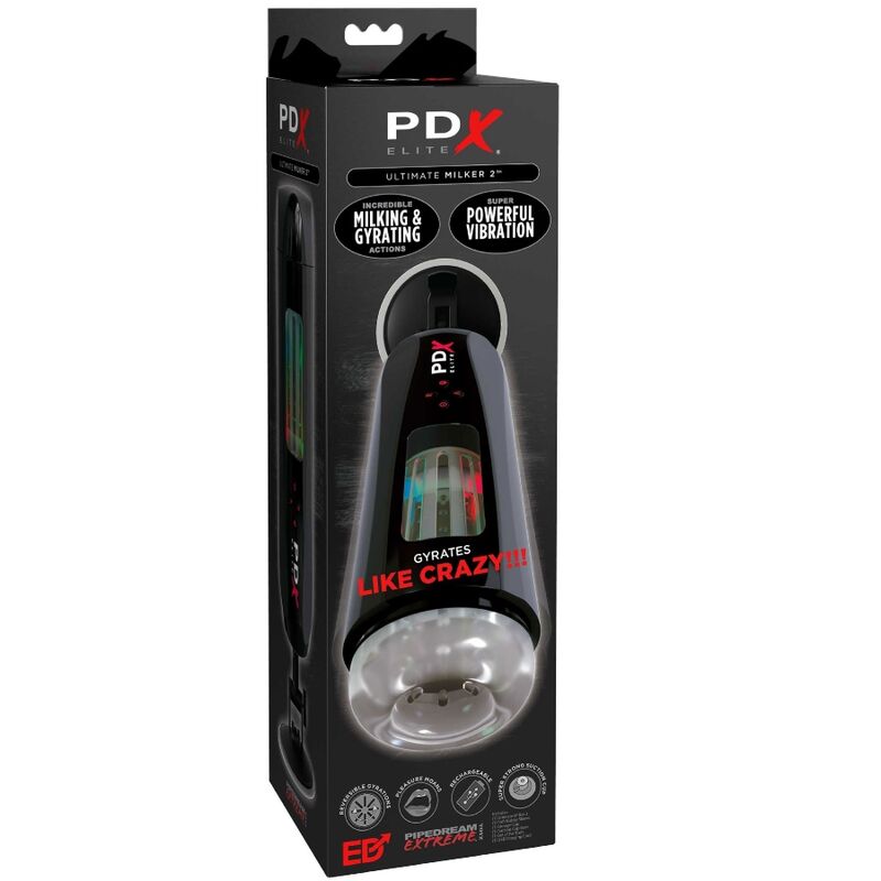 PDX ELITE - STROKER ULTIMATE MILKER 2 ROTERENDE & VIBRATOR