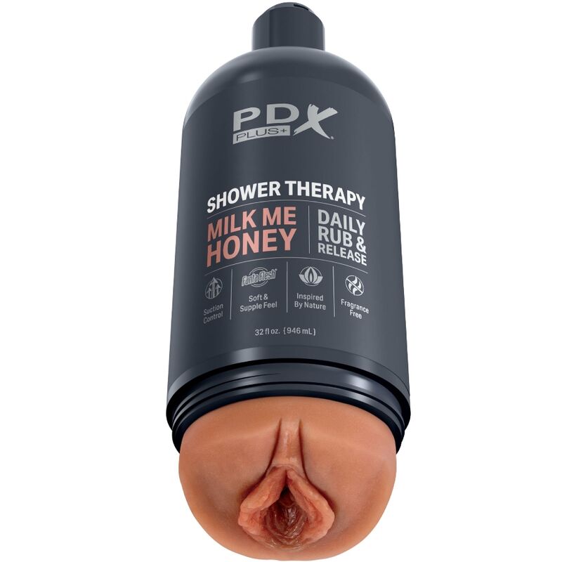 PDX PLUS - STROKER MASTURBATOR DISKRET FLASKEDESIGN MILK ME HONEY CANDY SHAMPOO