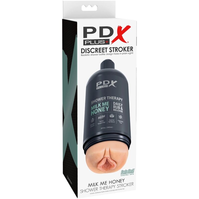 PDX PLUS - STROKER MASTURBATOR DISKREET DESIGN AF MILK ME HONEY SHAMPOO FLASKE