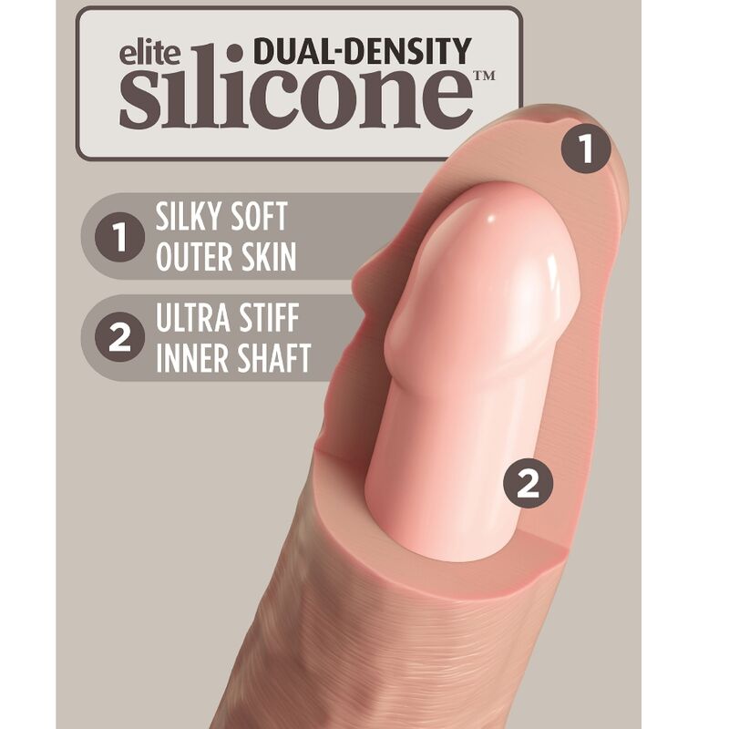 KING COCK - ELITE REALISTISK SILIKONE DILDO 15,2 CM