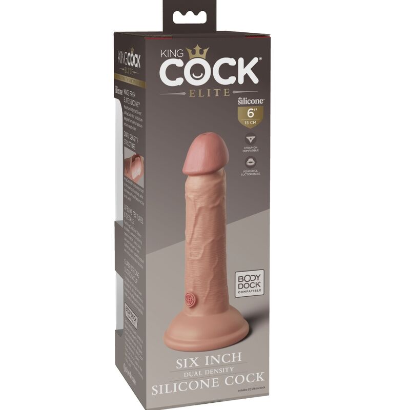 KING COCK - ELITE REALISTISK SILIKONE DILDO 15,2 CM